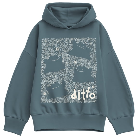 Pokémon - Ditto Dainty Flowers - Women's Oversized Fleece Hoodie Sweatshirt