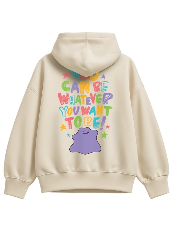 Pokémon - Ditto You Can Be Whatever Women's Oversized Fleece Hoodie Sweatshirt