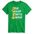 thumbnail image 1 of Pokémon - Eat Sleep Battle Repeat - Men's Short Sleeve Graphic T-Shirt, 1 of 5