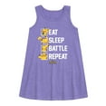 thumbnail image 1 of Pokémon - Eat Sleep Battle Repeat - Youth Girls A-line Dress, 1 of 4