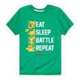 thumbnail image 1 of Pokémon - Eat Sleep Battle Repeat - Youth Short Sleeve Graphic T- Shirt, 1 of 5