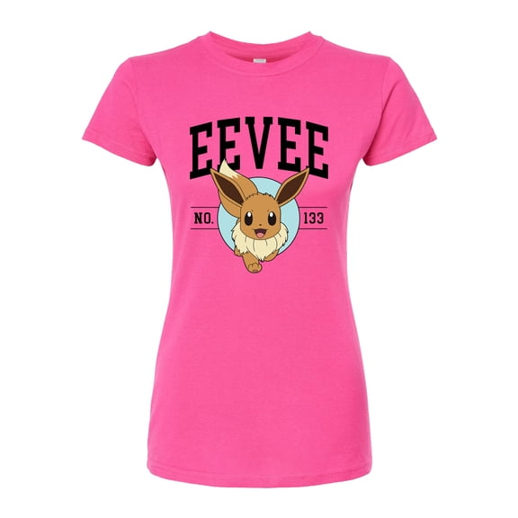 Pokémon - Eevee Collegiate - Juniors Fitted Graphic T-Shirt