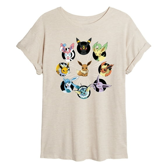 Pokémon - Eevee Evolution Circle - Women's Oversized T-Shirt
