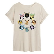 Pok mon - Eevee Evolution Circle Womens Relaxed Fit T-Shirt