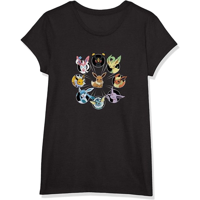 Pokémon - Eevee Evolution Circle T-Shirt Leisure classic creativity ...