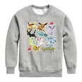 thumbnail image 1 of Pokémon - Eevee Evolution Stickers - Youth Crewneck Fleece Sweatshirt, 1 of 4