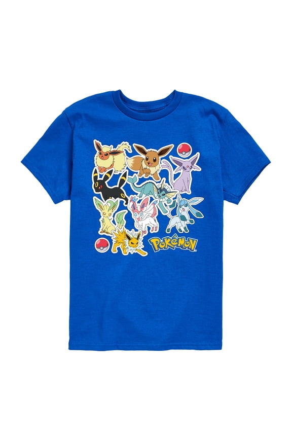 - Eevee Evolution Stickers Short Sleeve Graphic T-Shirt