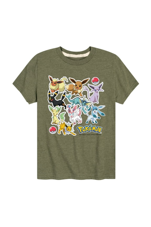 - Eevee Evolution Stickers - Youth Short Sleeve Graphic T-Shirt