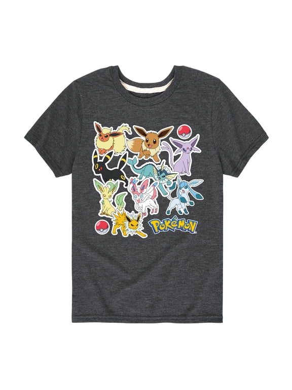 Pokémon - Eevee Evolution Stickers Boys' Short Sleeve Graphic T-Shirt