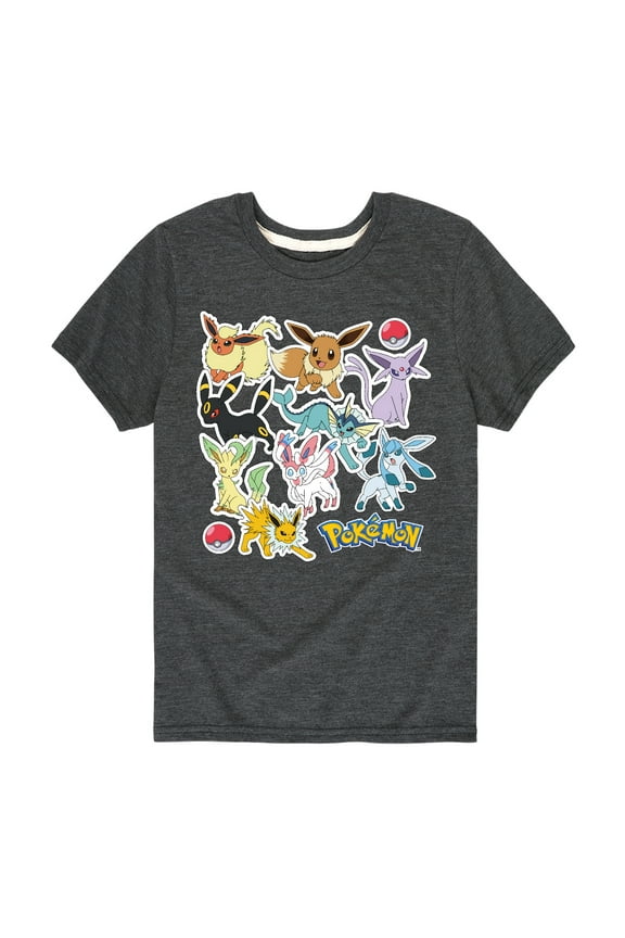 - Eevee Evolution Stickers - Youth Short Sleeve Graphic T-Shirt