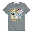 thumbnail image 1 of Pokémon - Eevee Evolution Stickers - Youth Short Sleeve Graphic T-Shirt, 1 of 5