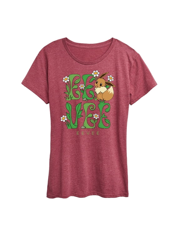 Pokémon - Eevee Floral Short Sleeve Graphic T-Shirt