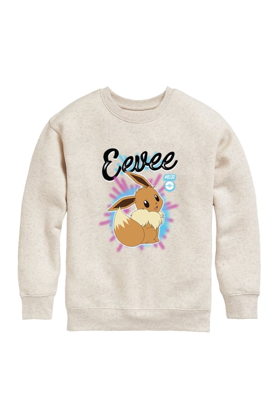 Pokémon - Eevee Graffiti - Youth Boys Crew Fleece Sweatshirt