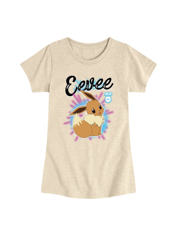 Pokémon - Eevee Graffiti Girls' Fitted Short Sleeve Graphic T-Shirt