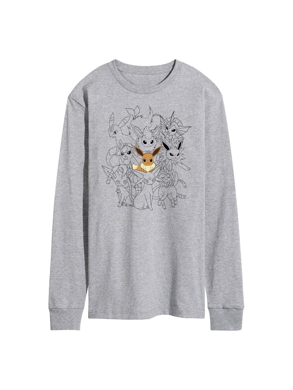 Pokémon - Eevee Group Men's Long Sleeve Graphic T-Shirt