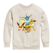 Pok mon - Eevee Group Boys Graphic Long Sleeve Fleece Sweatshirt