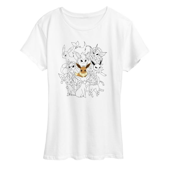 Pokémon - Eevee Group - Women's Short Sleeve Graphic T-Shirt