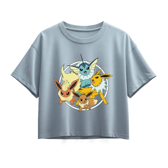 Pokémon - Eevee Group - Youth Girl Short Sleeve Boxy Tee