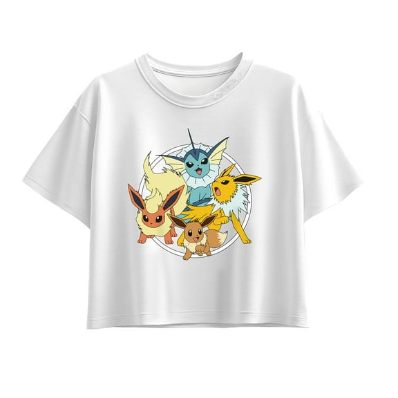 Pokémon - Eevee Group - Youth Girl Short Sleeve Boxy Tee