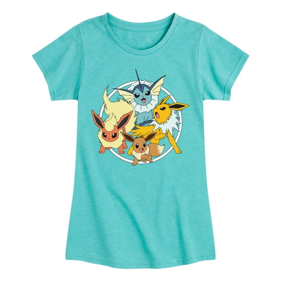 Pokémon - Eevee Group - Youth Girls Short Sleeve Graphic T-Shirt