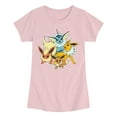 thumbnail image 1 of Pokémon - Eevee Group- Youth Girls Short Sleeve T-Shirt, 1 of 4