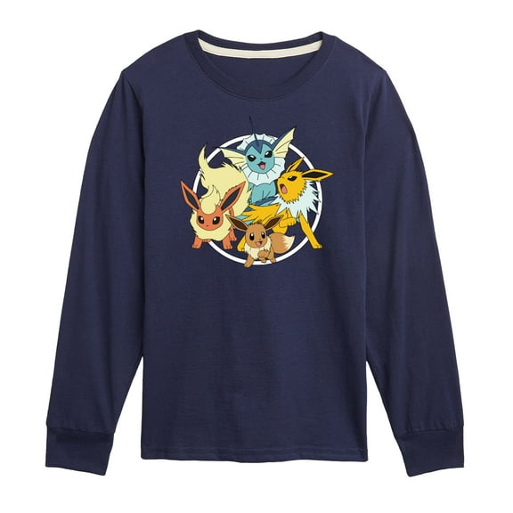 Pokémon - Eevee Group - Youth Long Sleeve Graphic T-Shirt
