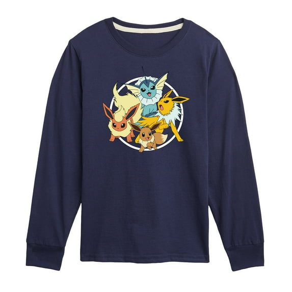 Pokémon - Eevee Group - Youth Long Sleeve Graphic T-Shirt