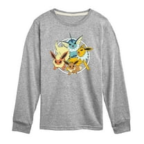 Pokémon - Eevee Group - Youth Long Sleeve Graphic T-Shirt