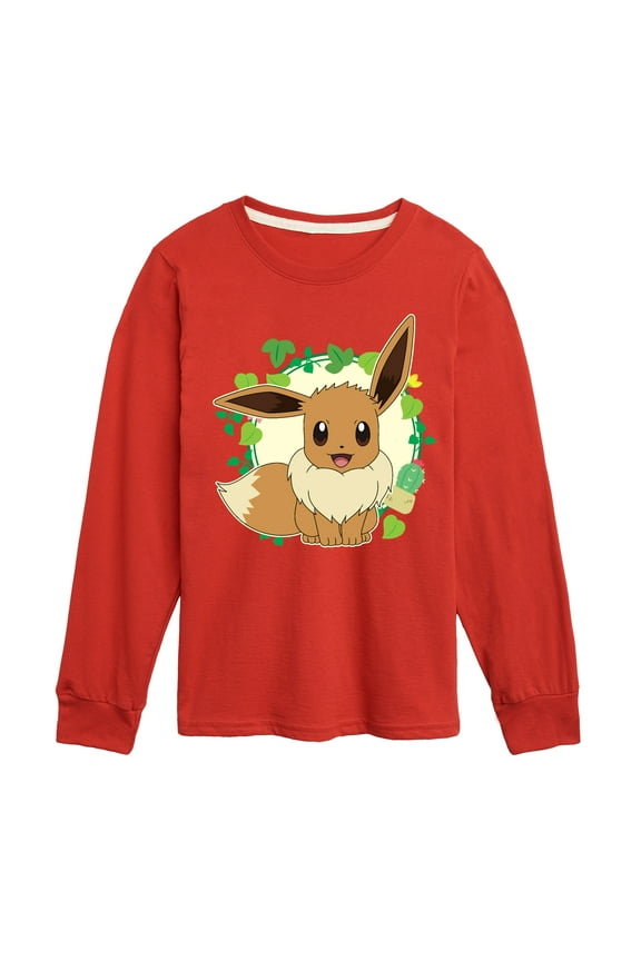 Pokémon - Eevee Leaves - Boys Youth Long Sleeve T-Shirt