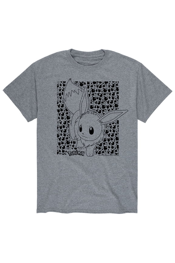 Pokémon - Eevee Pattern - Men's Short Sleeve Graphic T-Shirt