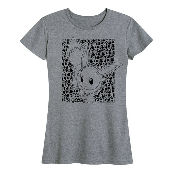 Pokémon - Eevee Pattern - Women's Short Sleeve Graphic T-Shirt