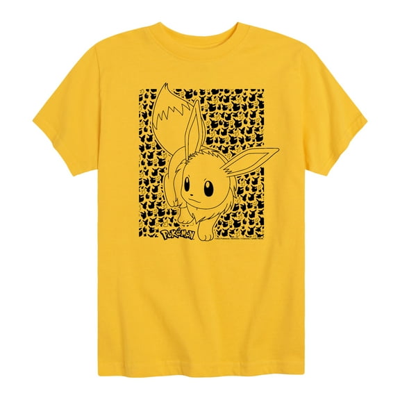 Pokémon - Eevee Pattern - Youth Short Sleeve Graphic T-Shirt