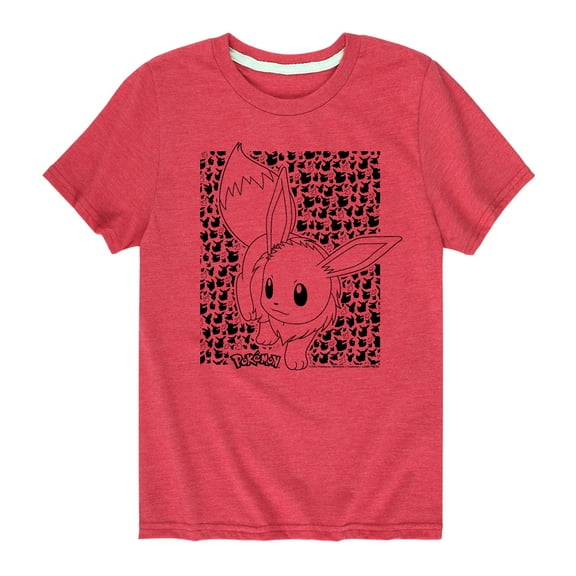 Pokémon - Eevee Pattern - Youth Short Sleeve Graphic T-Shirt