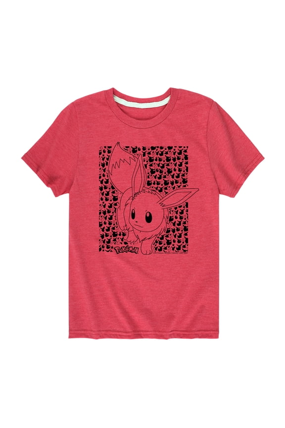 Pokémon - Eevee Pattern - Youth Short Sleeve Graphic T-Shirt