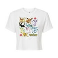 thumbnail image 1 of Pokémon - Eeveelution Stickers - Juniors Cropped Cotton Blend T-Shirt, 1 of 5