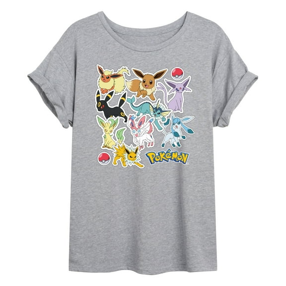 Pokémon - Eeveelution Stickers - Juniors Ideal Flowy Muscle T-Shirt