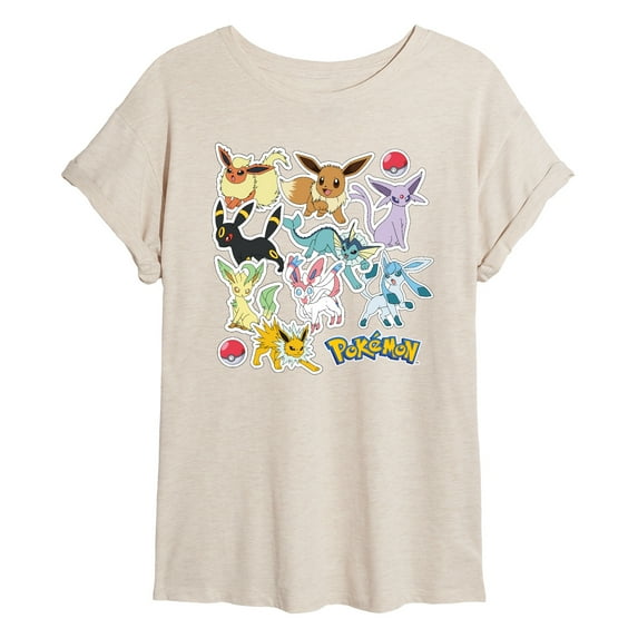 Pokémon - Eeveelution Stickers - Juniors Muscle T-Shirt