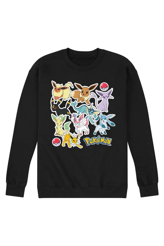 Pokémon - Eeveelution Stickers - Men's Crew Fleece Sweatshirt