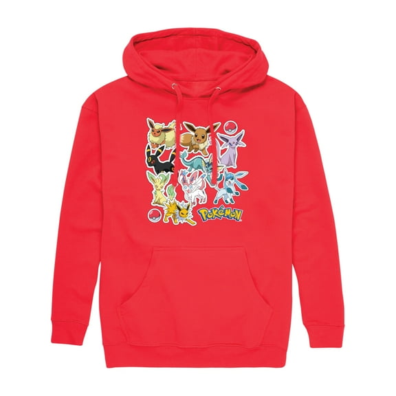 Pokémon - Eeveelution Stickers - Men's Fleece Pullover Hoodie