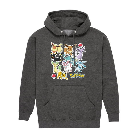 Pokémon - Eeveelution Stickers - Men's Pullover Fleece Hoodie