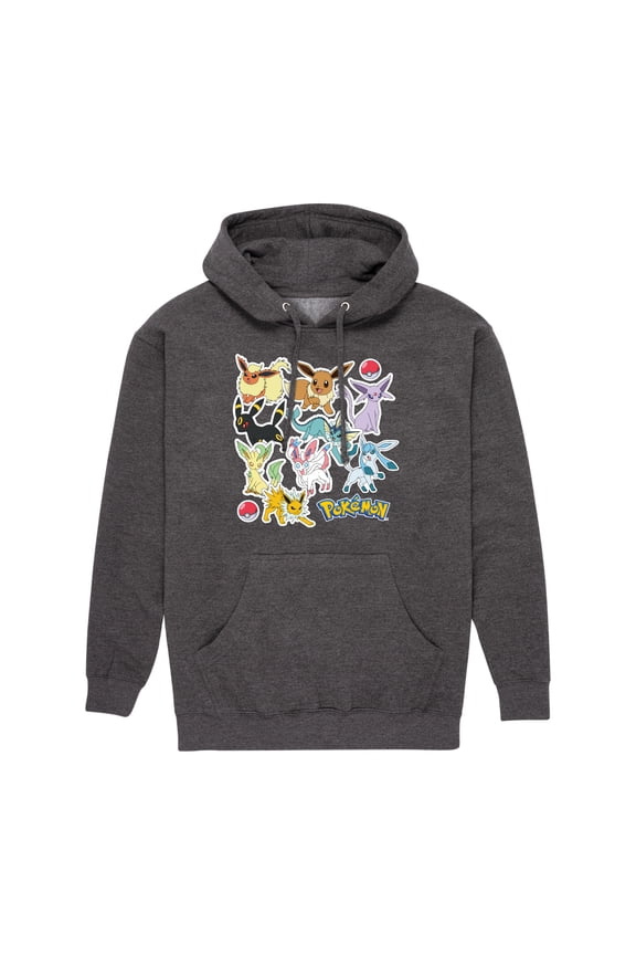 Pokémon - Eeveelution Stickers - Men's Pullover Fleece Hoodie