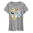 thumbnail image 1 of Pokémon - Eeveelution Stickers -Women's Short Sleeve Graphic T-Shirt, 1 of 5