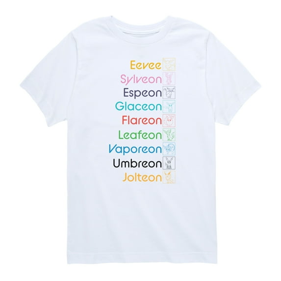 Pokémon - Eevolution Art - Boy's Youth Short Sleeve Graphic T-Shirt
