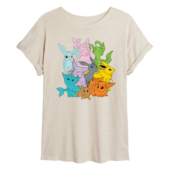 Pokémon - Eevolutions Solid Color - Women's Oversized T-Shirt
