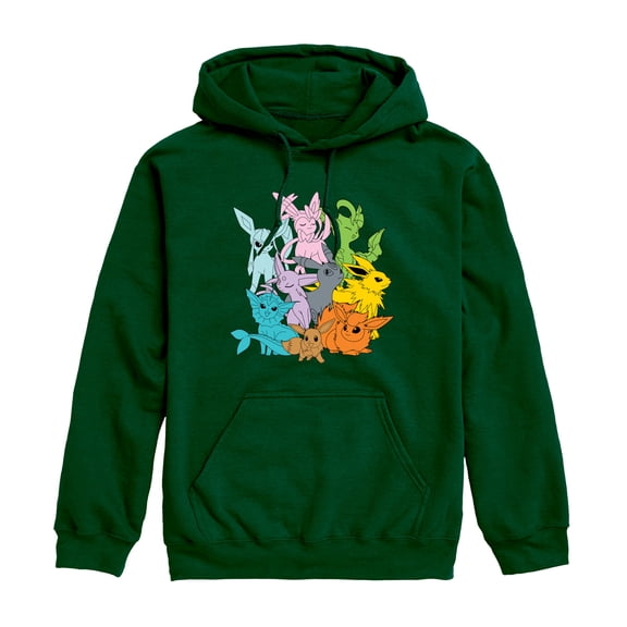 Pokémon - Eevolutions Solid Color - Men's Long Sleeve Fleece Pullover Hoodie