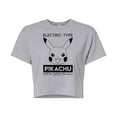 thumbnail image 1 of Pokémon - Electric Type - Juniors Cropped Cotton Blend T-Shirt, 1 of 5