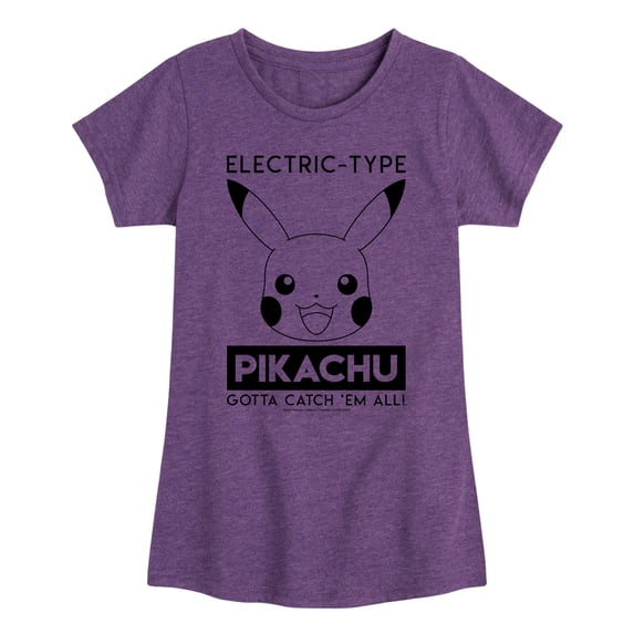 Pokémon - Electric Type Pikachu - Youth Girls Short Sleeve Graphic T-Shirt