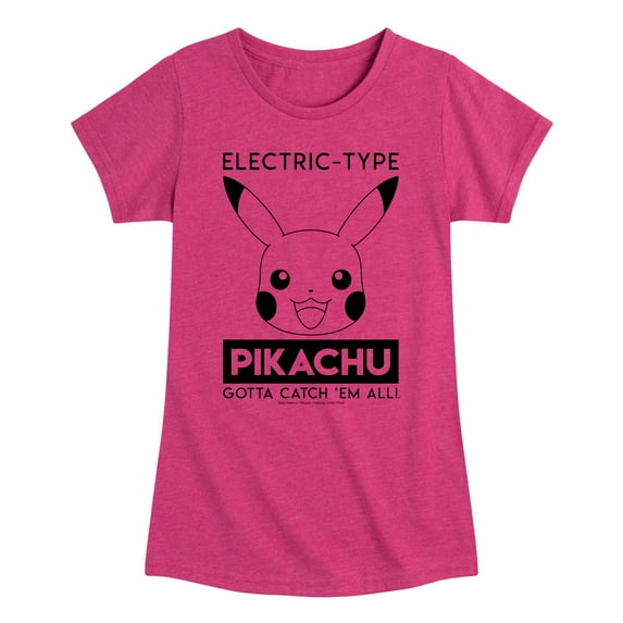 Pokémon - Electric Type Pikachu - Youth Girls Short Sleeve Graphic T-Shirt