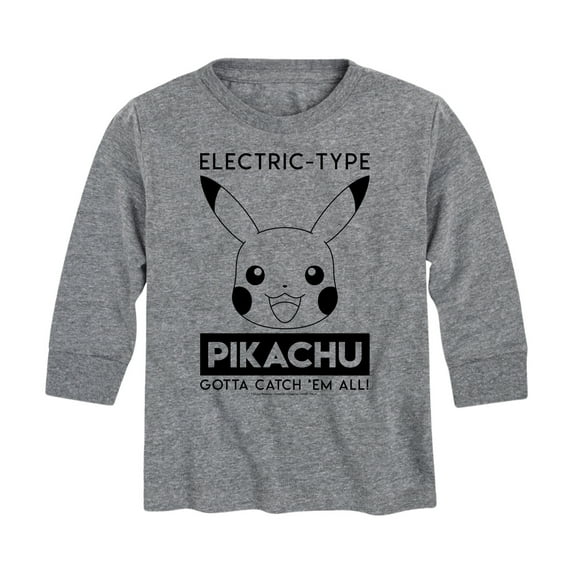 Pokémon - Electric Type Pikachu - Youth Long Sleeve Graphic T- Shirt