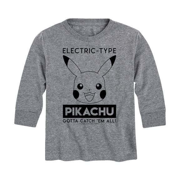 Pokémon - Electric Type Pikachu - Youth Long Sleeve Graphic T- Shirt